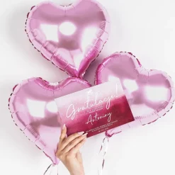 Balony w pudełku + kartka GRATULACJE NA NARODZINY DZIECKA
