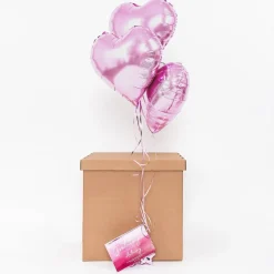 Balony w pudełku + kartka GRATULACJE NA NARODZINY DZIECKA
