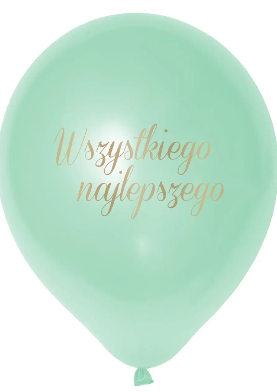 Balony WSZYSTKIEGO NAJLEPSZEGO jasnozielone(5szt.)