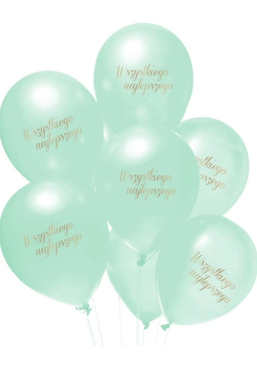 Balony WSZYSTKIEGO NAJLEPSZEGO jasnozielone(5szt.)