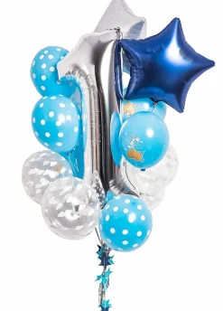 Balony z helem na roczek DLA CHŁOPCA