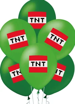 Balony zielone TNT piksele (12szt.)