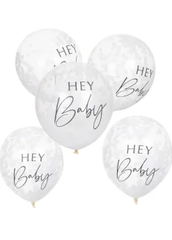 Balony z konfetti na BABY SHOWER (5szt.)