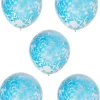 Balony z KONFETTI niebieskim 20cm (5szt.)
