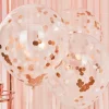 Balony z konfetti ROSE GOLD 55cm (3szt.)