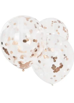 Balony z konfetti ROSE GOLD 55cm (3szt.)