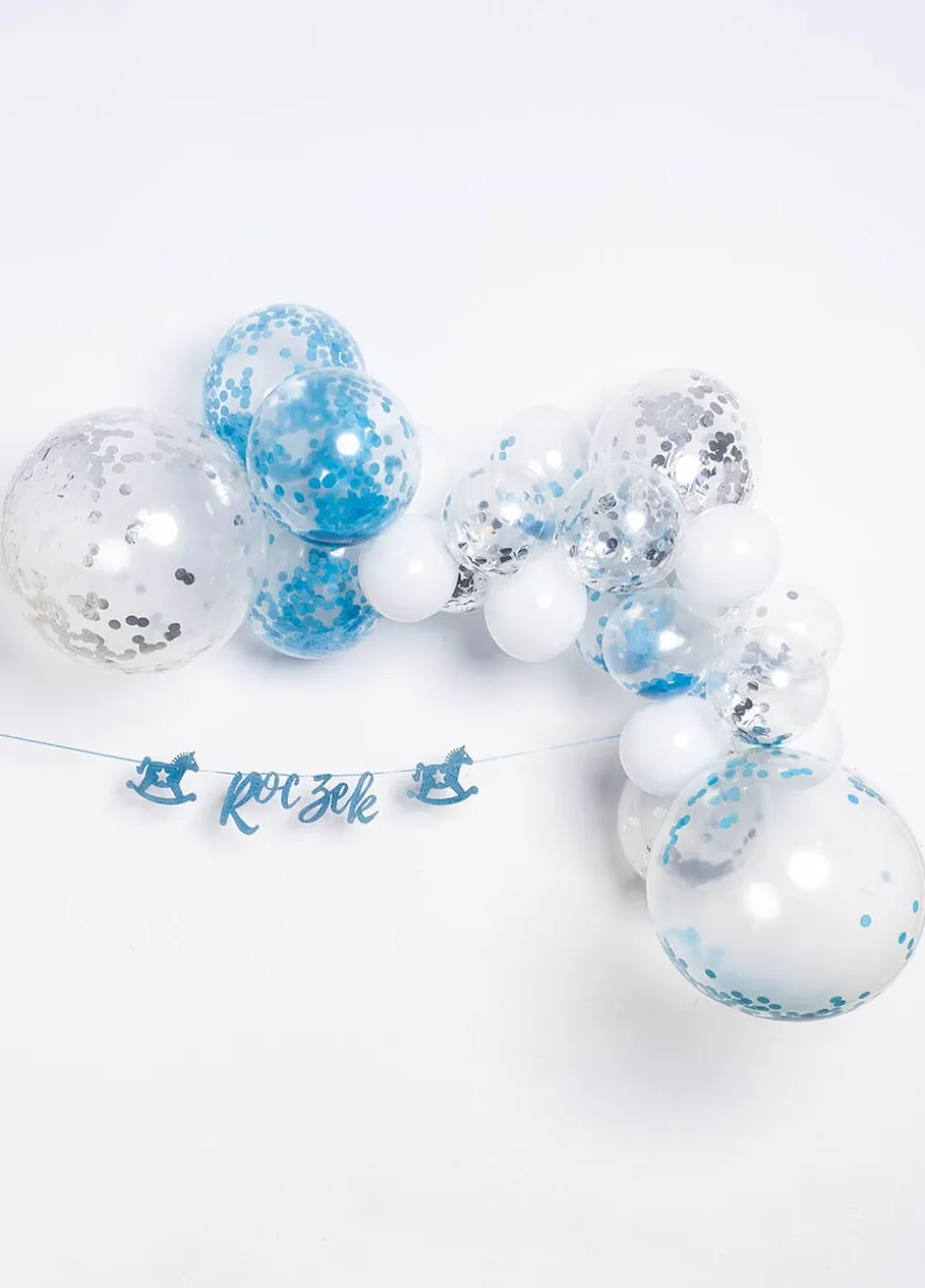 Balony z KONFETTI srebrnym 20cm (5szt.)