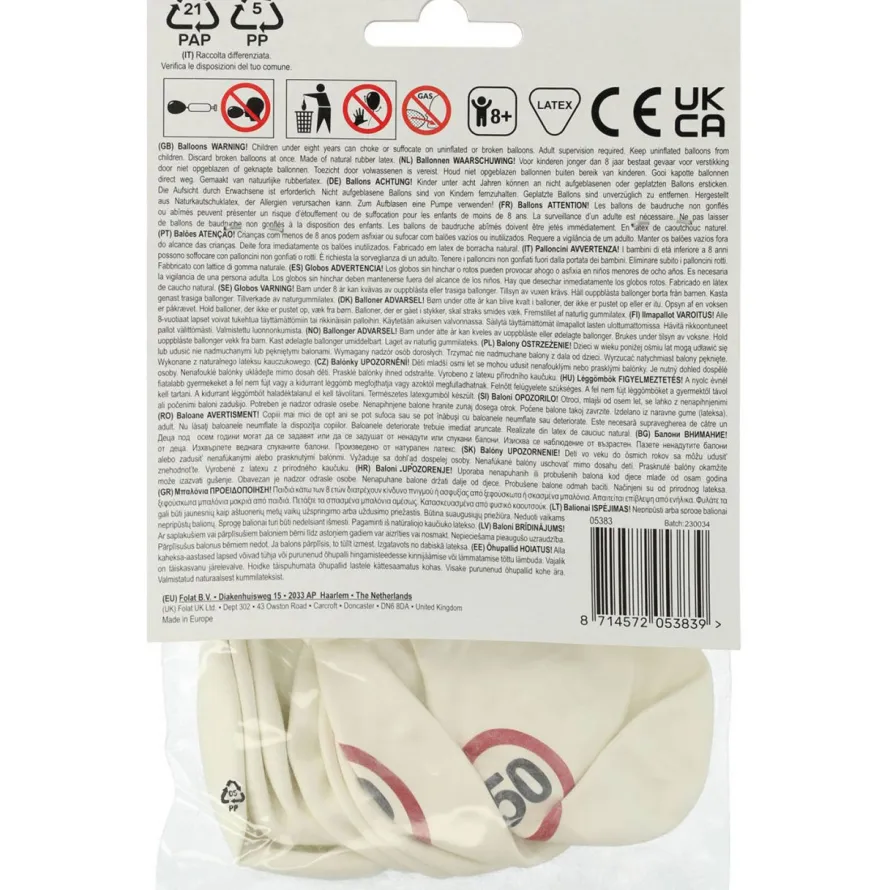 Balony ZNAK 50 (8szt.)