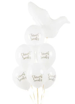 Balony z napisem Chrzest Święty 30cm (6szt.)