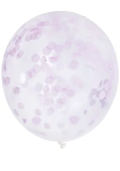 Balon z KONFETTI różowym gigant 50cm
