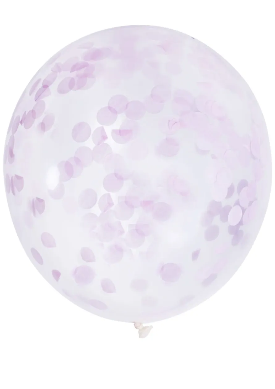 Balon z KONFETTI różowym gigant 50cm