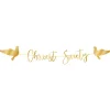 Baner CHRZEST ŚWIĘTY złoty 150cm