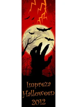 Baner halloweenowy WILKOŁAK personalizowana dekoracja