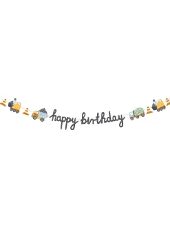 Baner happy birthday POJAZDY BUDOWLANE 2 m