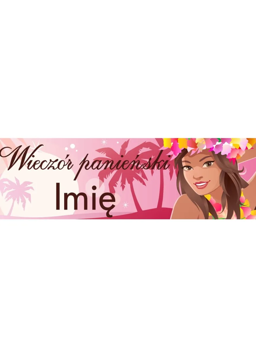 Baner personalizowany HAWAJKA dekoracja na imprezę hawajską