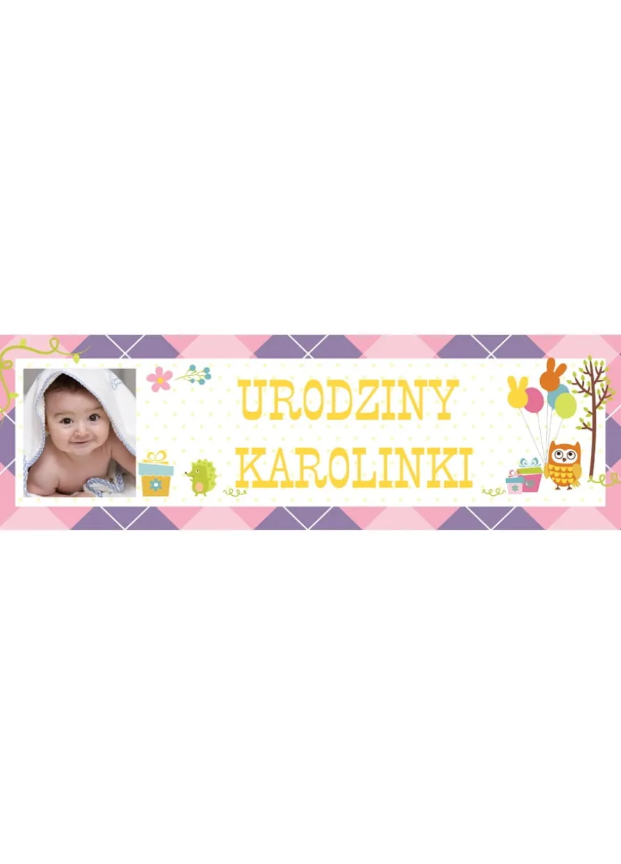 Baner personalizowany ze zdjęciem SOWA