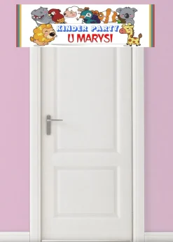 Baner personalizowany ze zwierzątkami ZOO - 125x38cm
