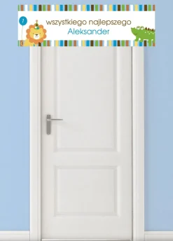 Baner urodzinowy LEW napis na roczek