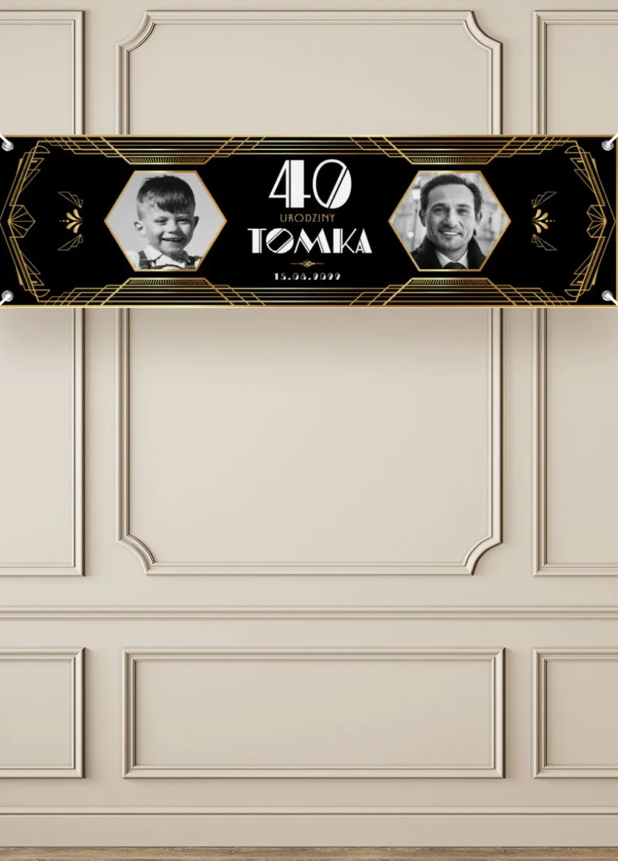 Baner urodzinowy personalizowany OKRĄGŁE URODZINY dla niego