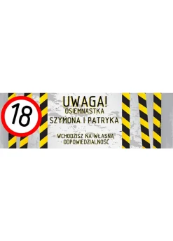 Baner urodzinowy ZNAK personalizowany - 125x38cm
