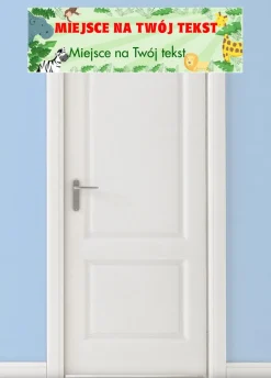Baner urodzinowy ZWIERZĄTKA - 125x38cm