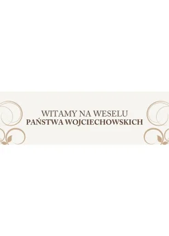 Baner WESELNY personalizowany - 125cm x 38cm