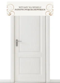 Baner WESELNY personalizowany - 125cm x 38cm
