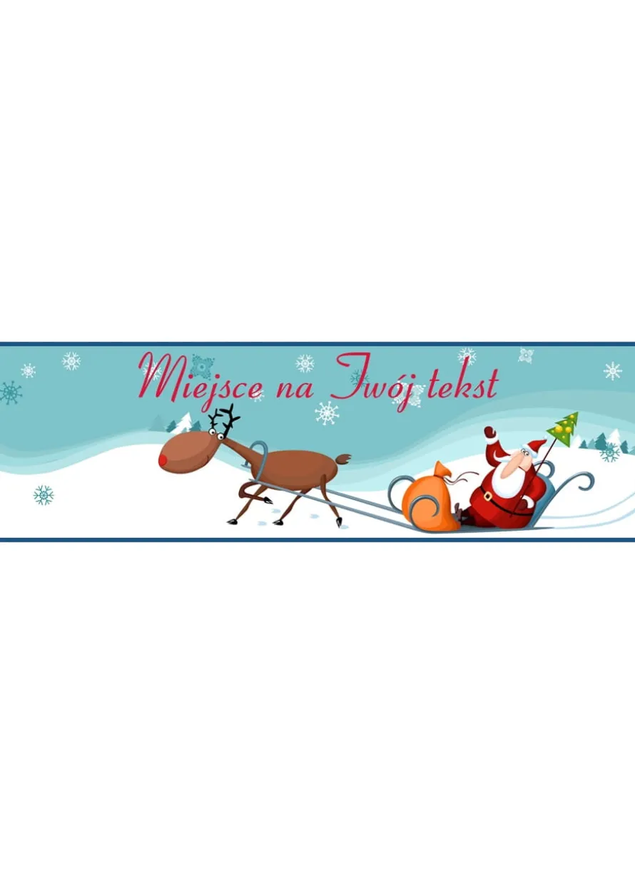 Baner świąteczny z napisem BANER PERSONALIZOWANY
