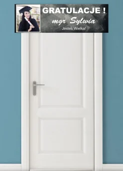 Baner ze zdjęciem GRATULACJE - 125cm x 38cm