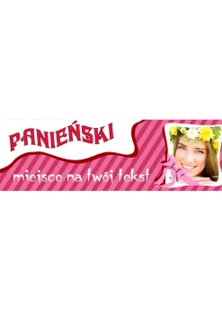 Baner ze zdjęciem na wieczór panieński - 125x38cm