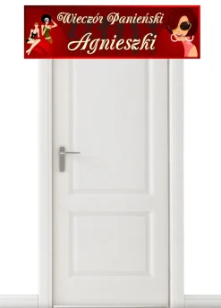 Baner z imieniem na WIECZÓR PANIEŃSKI - 38x125cm