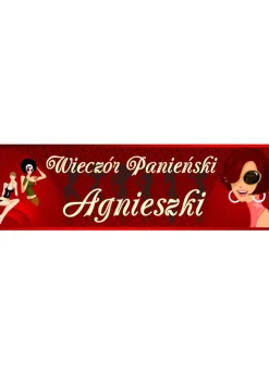 Baner z imieniem na WIECZÓR PANIEŃSKI - 38x125cm