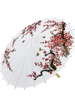 Biała parasolka GEISHA