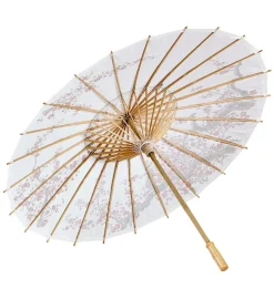 Biała parasolka GEISHA