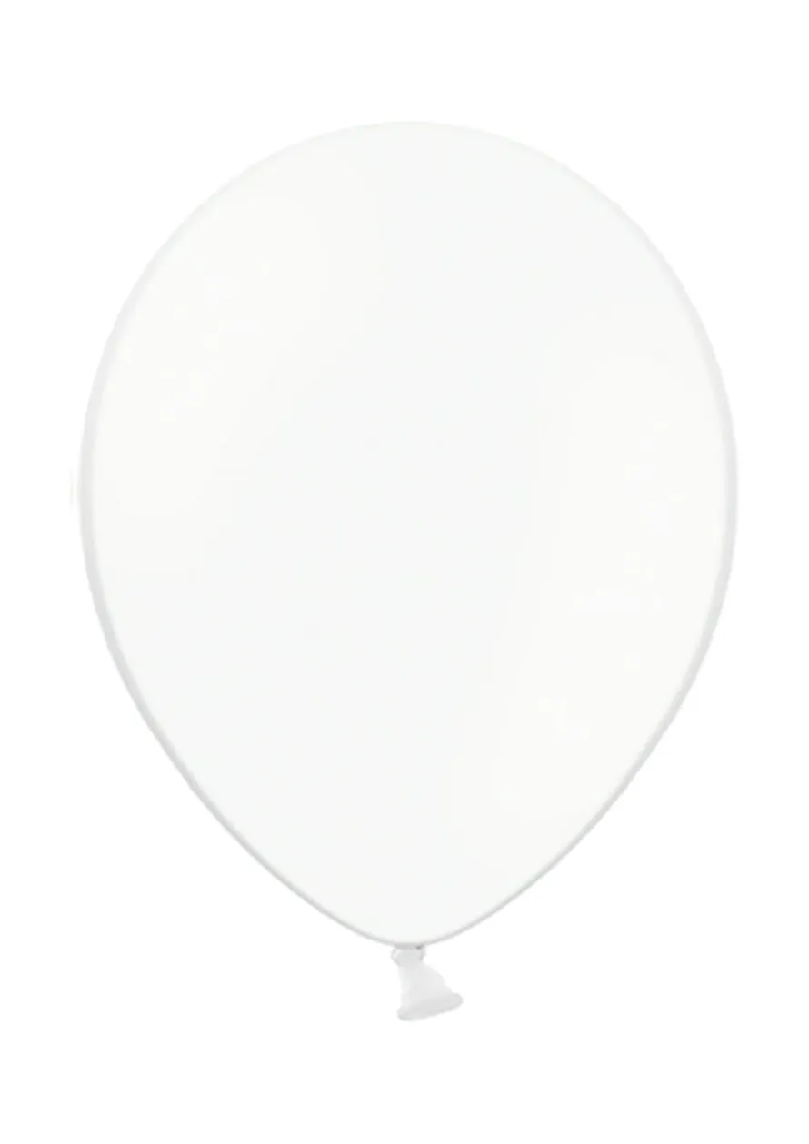 Białe balony pastelowe 12 cm (100 szt.)