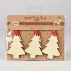 Bileciki drewniane VINTAGE NOEL świąteczne zawieszki