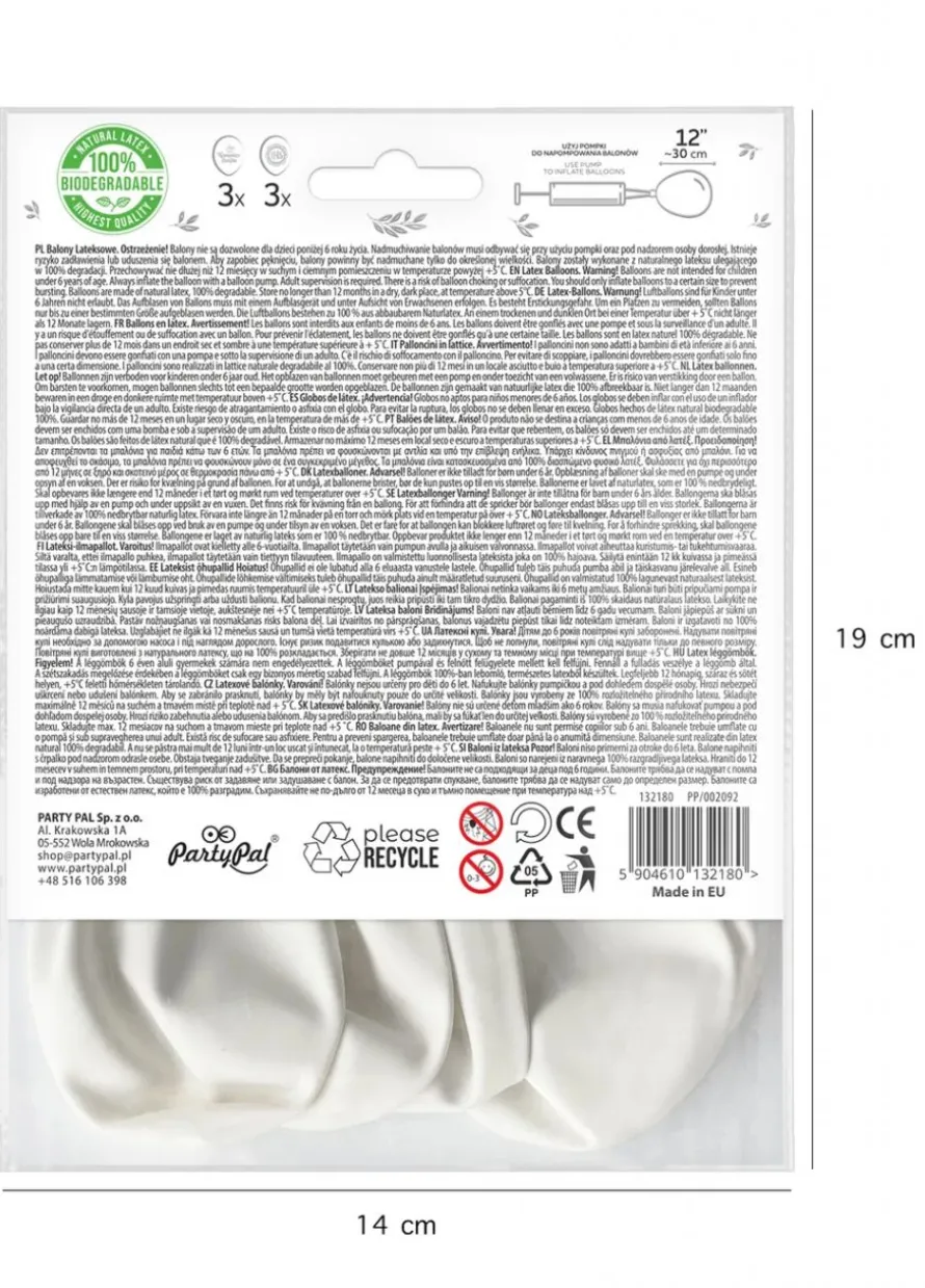 Biodegradowalne BALONY PIERWSZA KOMUNIA