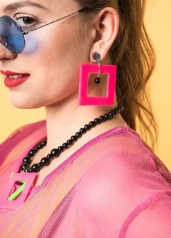 Biżuteria lata 80 NEON kicz party