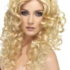 Blond peruka kręcone włosy GLAMOUR