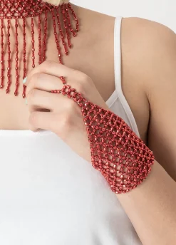 Bransoleta WIELKI GATSBY czerwona