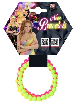 Bransoletki koralikowe NEON biżuteria lata 80