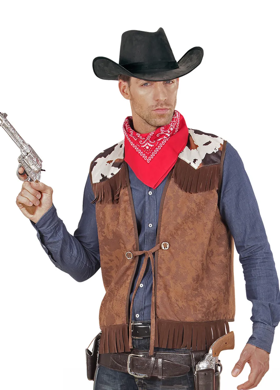 Brązowa KAMIZELKA COWBOY XL