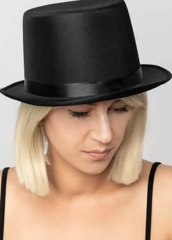 Cylinder czarny satynowy