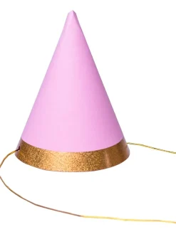 Czapeczki urodzinowe mini JASNORÓŻOWE DIY (6szt.)
