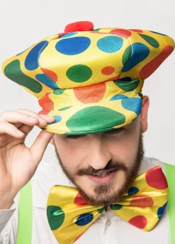 Czapka klauna w kropki