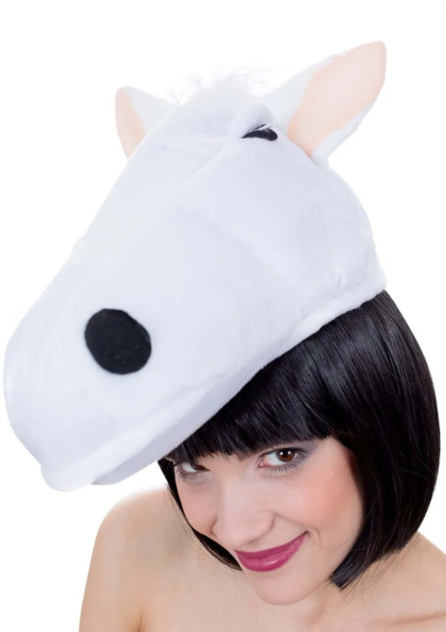 Czapka KOŃ biała