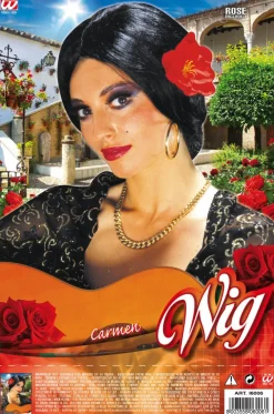 Czarna peruka Hiszpanki CARMEN