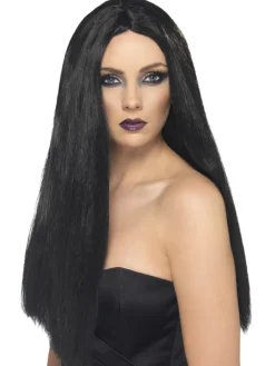 Czarna peruka WIEDŹMY na Halloween