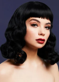 Czarna peruka z grzywką BETTIE Fever Professional