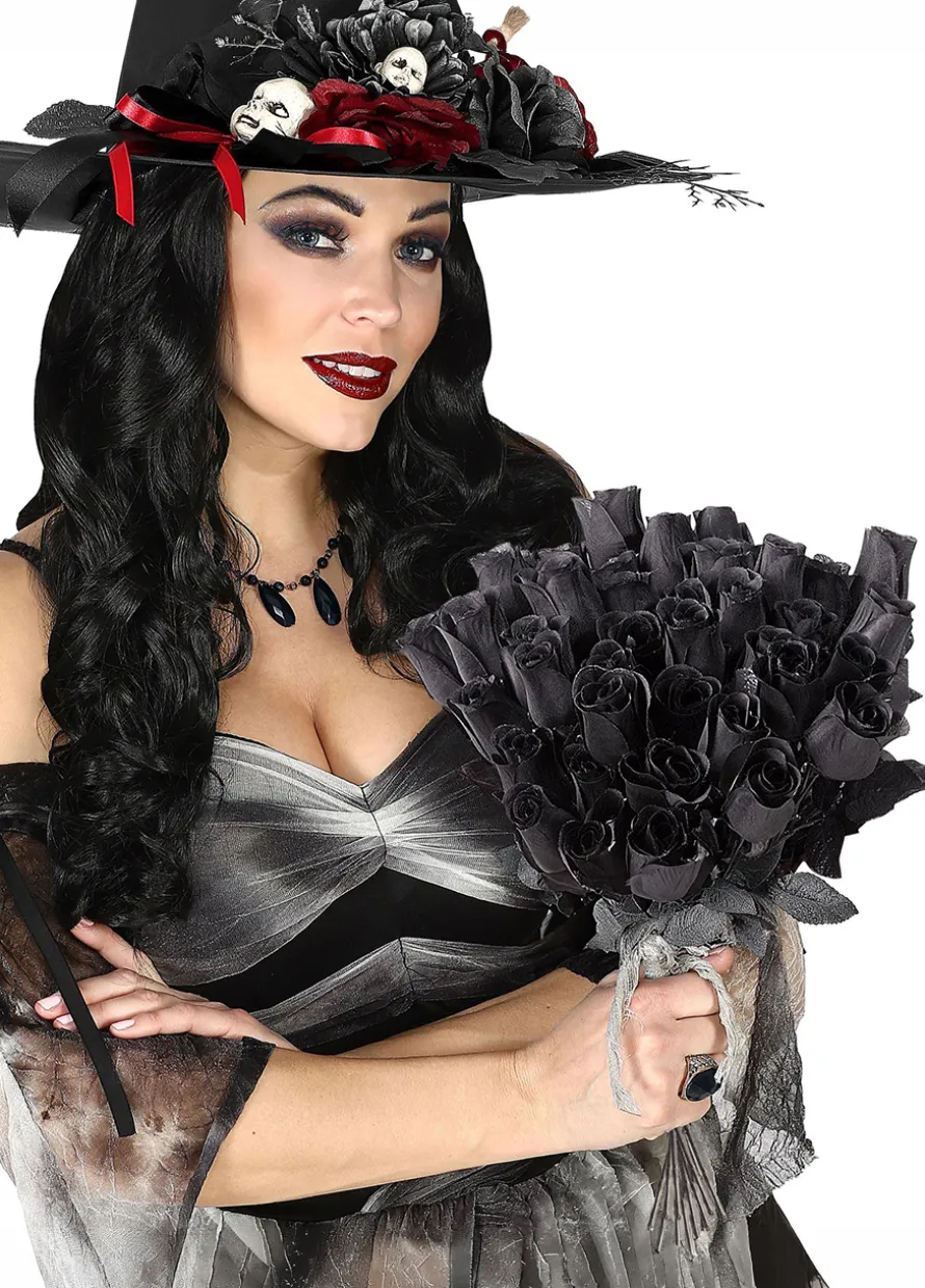 Czarna RÓŻA dodatek na Halloween
